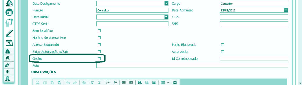 Controle de usuários do geoloc